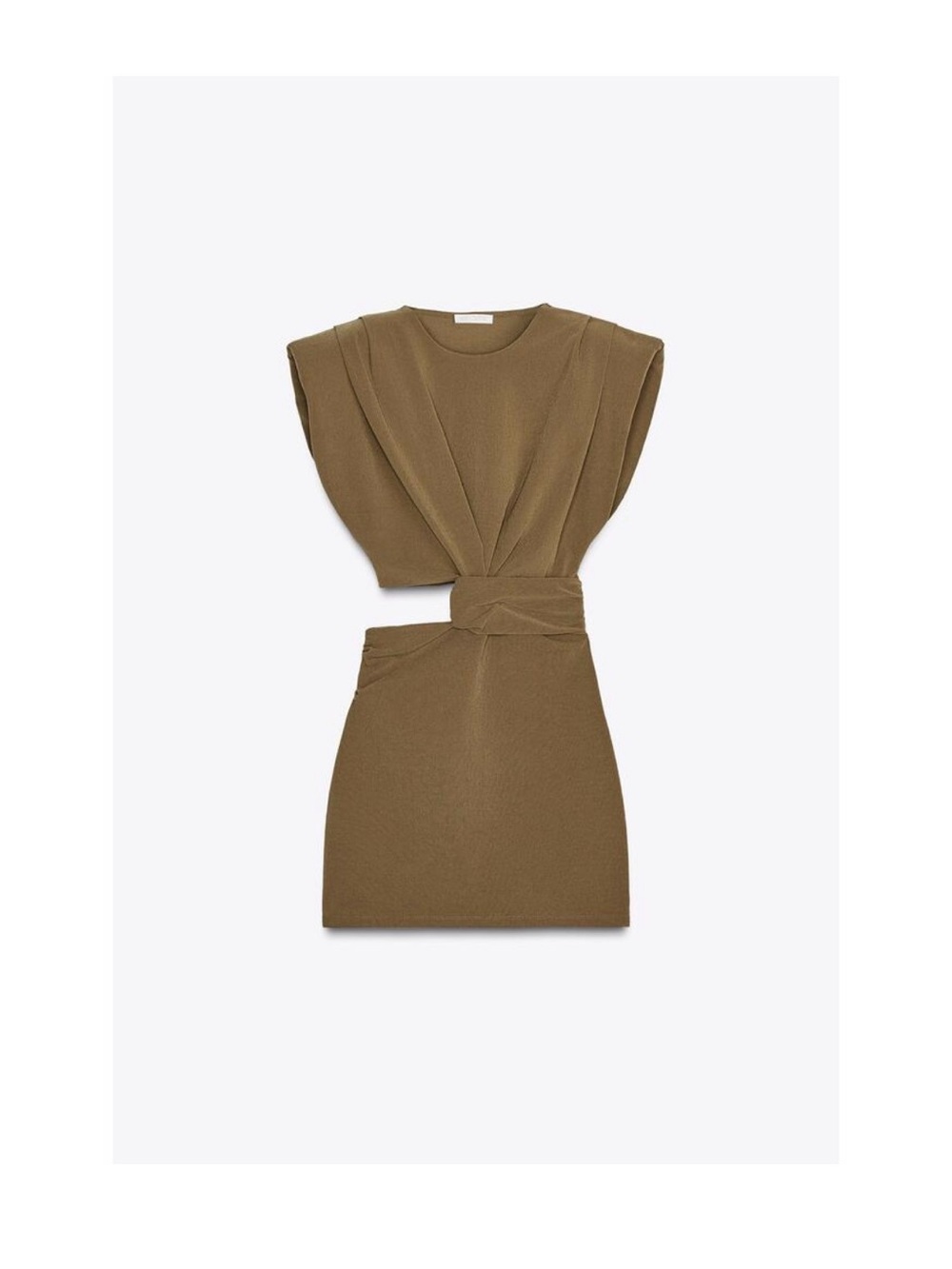 Cut Out Shoulder Pad Dress - Picture 3 of 6